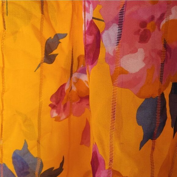 NWT Joie Kriston B S Zinnia Floral Ruffled Lngslv 100%SILK Women Blouse  $278 - Picture 8 of 16